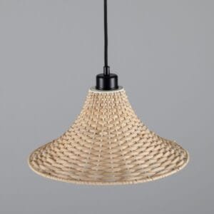 Savannah Large Bell-Shaped Rattan Pendant Light 34.5cm Rattan & Rafia Lighting Collection Great Lighting UK Ltd